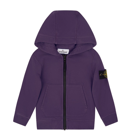 Stone Island Junior Purple Zip Hoodie