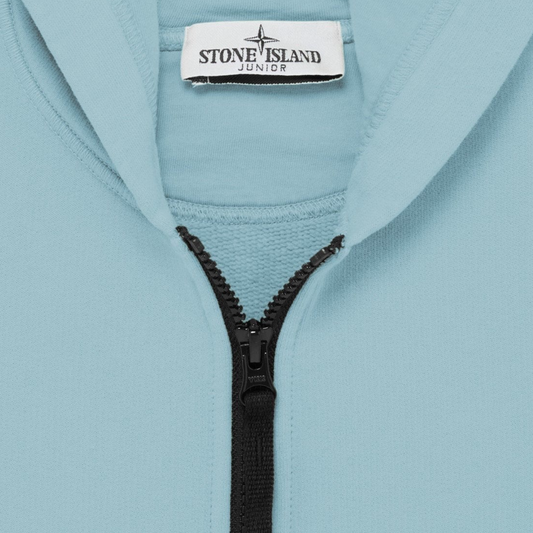 Stone Island Junior Aqua Zip Up Hoodie
