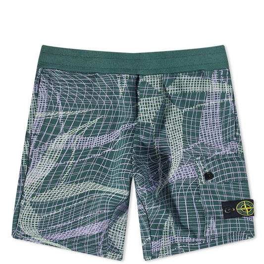 Stone Island Junior Compass Print Sweatshorts