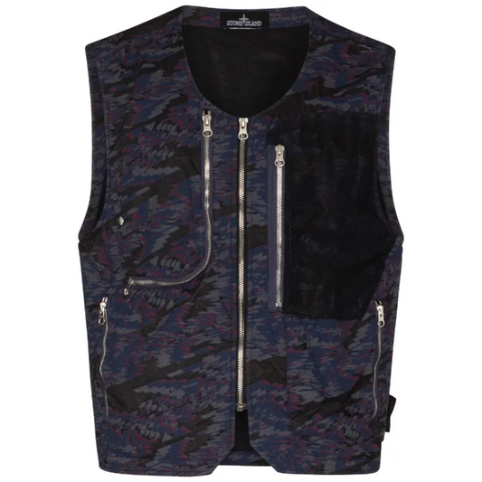 Stone Island Shadow Project Blue Utility Vest
