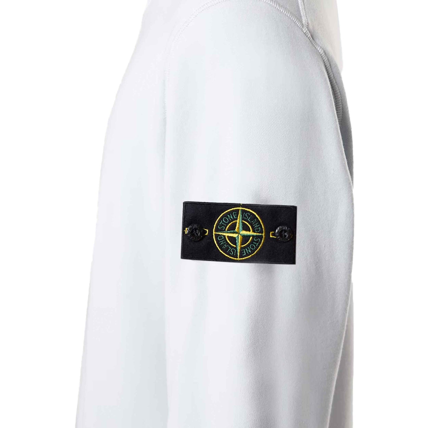 Stone Island Organic Cotton Fleece Crewneck Sweatshirt in Sky Blue