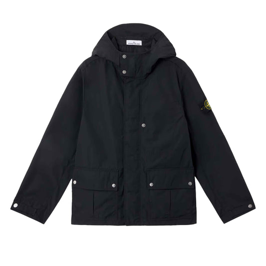 Stone Island Micro Twill Hooded Jacket in Black