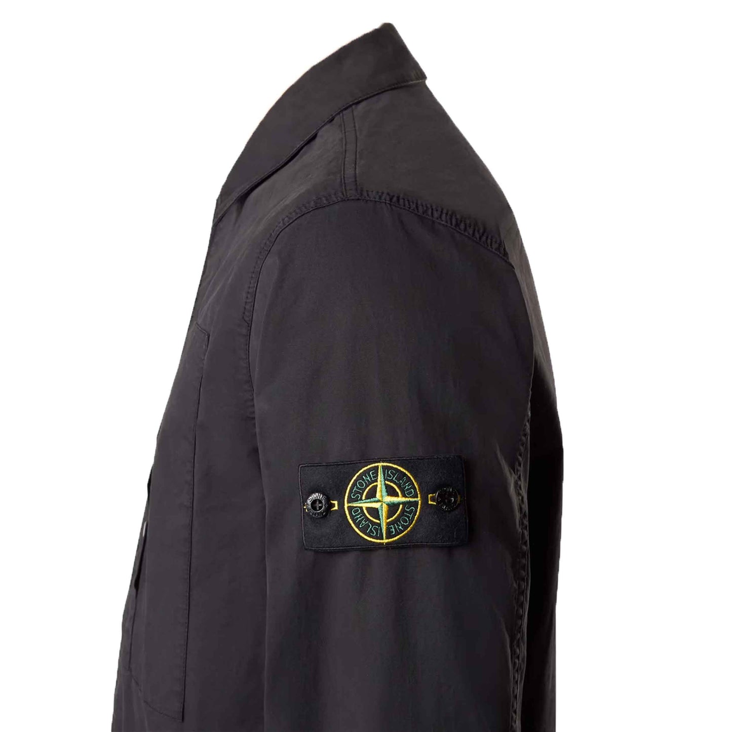 Stone Island Supima Cotton Twill Stretch-TC Overshirt in Black