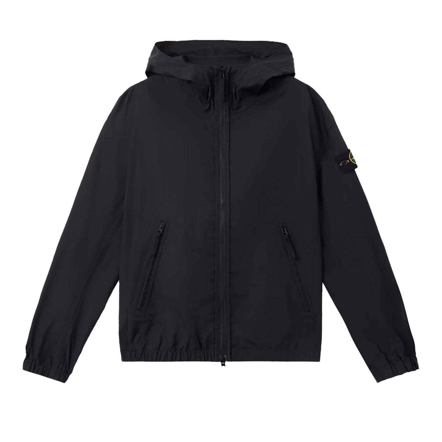 Stone Island Supima Cotton Canvas Hooded Jacket in Black