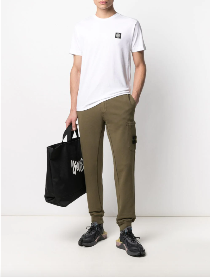 Stone Island logo-patch short-sleeved t-shirt