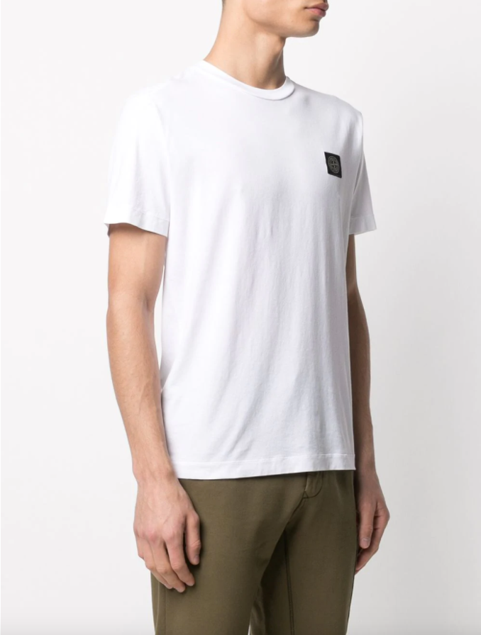 Stone Island logo-patch short-sleeved t-shirt