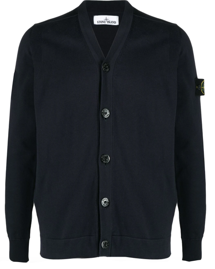 Stone Island logo patch V-neck cardigan