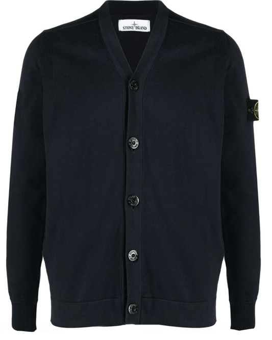 Stone Island logo patch V-neck cardigan