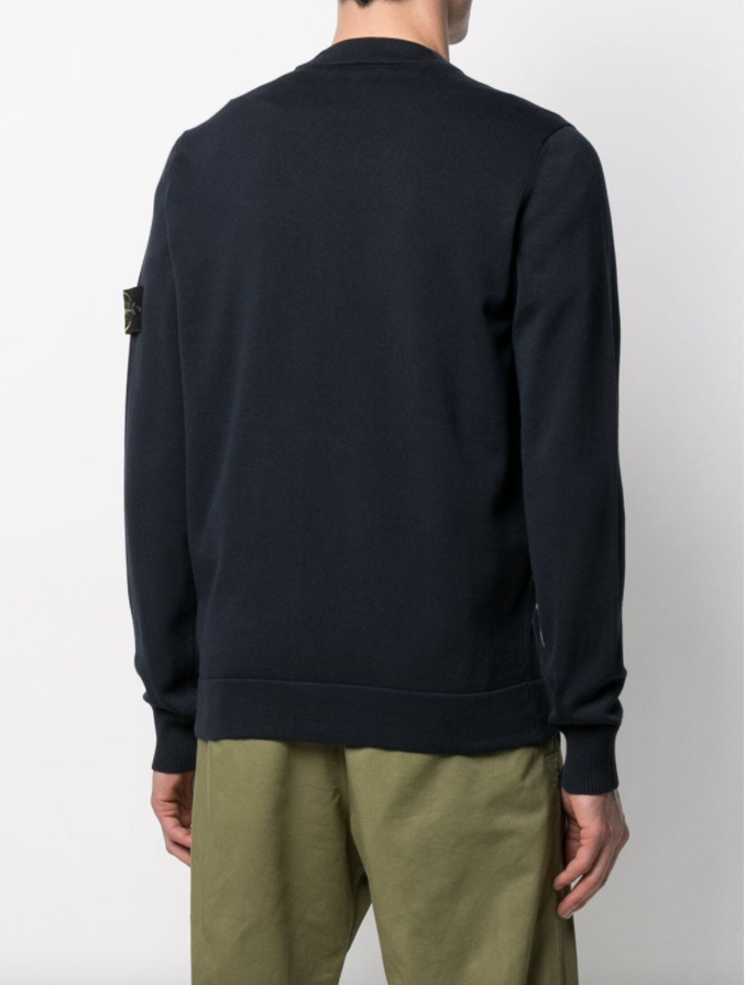 Stone Island logo patch V-neck cardigan