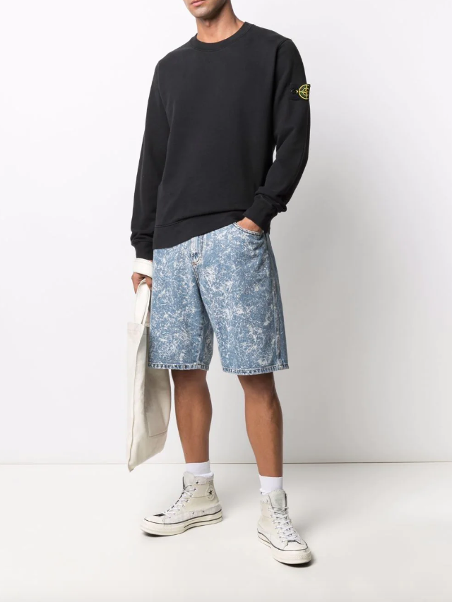 Stone Island logo patch sweatshirt