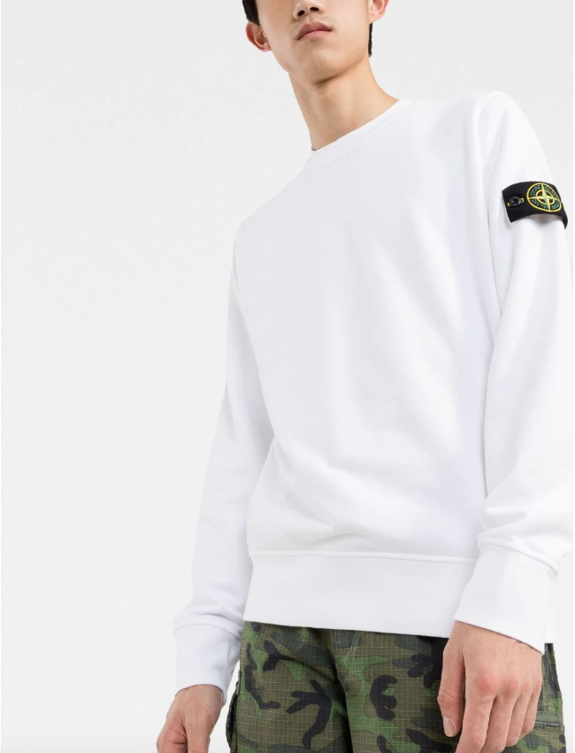 Stone Island logo patch sweatshirt