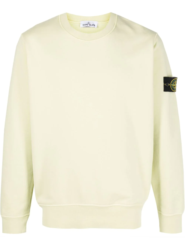 Stone Island Compass logo-patch crew-neck sweatshirt