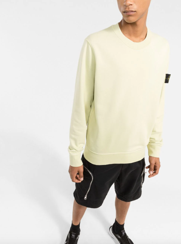 Stone Island Compass logo-patch crew-neck sweatshirt