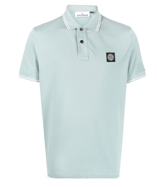 Stone Island Compass logo patch polo shirt