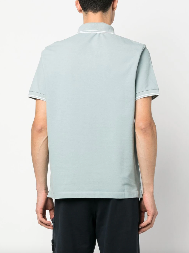 Stone Island Compass logo patch polo shirt