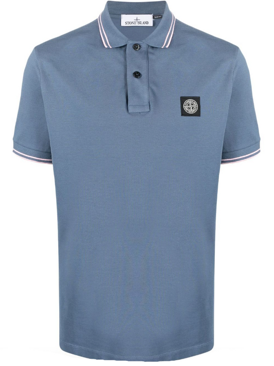 Stone Island logo-patch polo shirt