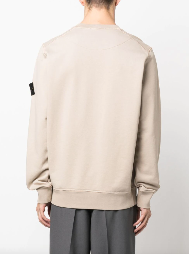 Stone Island Compass logo-patch crew-neck sweatshirt