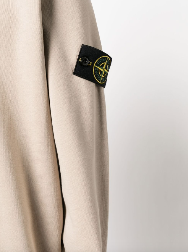 Stone Island Compass logo-patch crew-neck sweatshirt