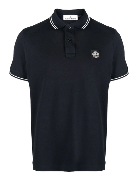 Stone Island Compass logo patch polo shirt