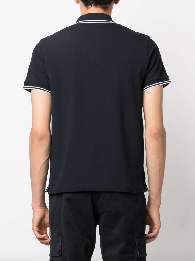 Stone Island Compass logo patch polo shirt