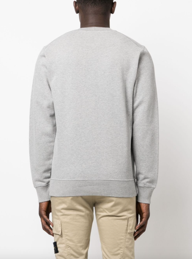 Stone Island logo-embroidered cotton sweatshirt