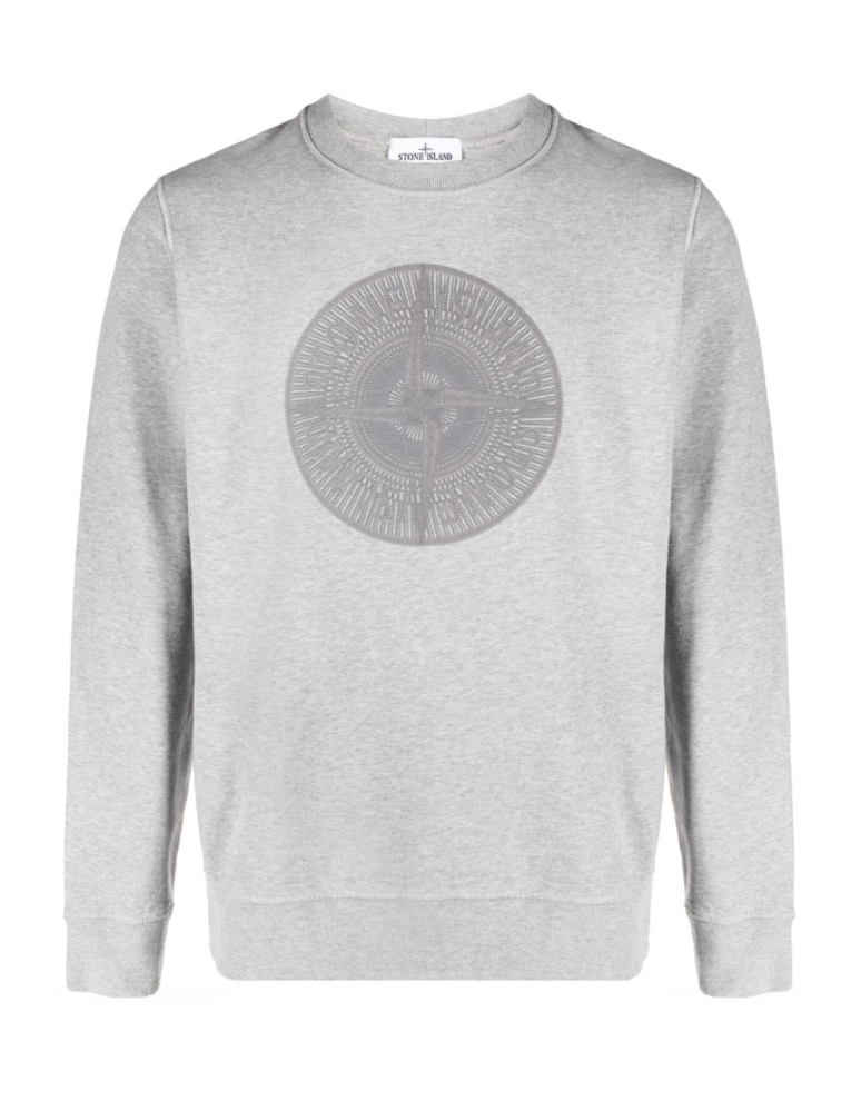 Stone Island logo-embroidered cotton sweatshirt