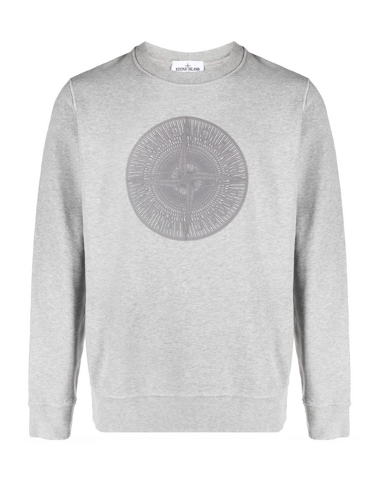 Stone Island logo-embroidered cotton sweatshirt
