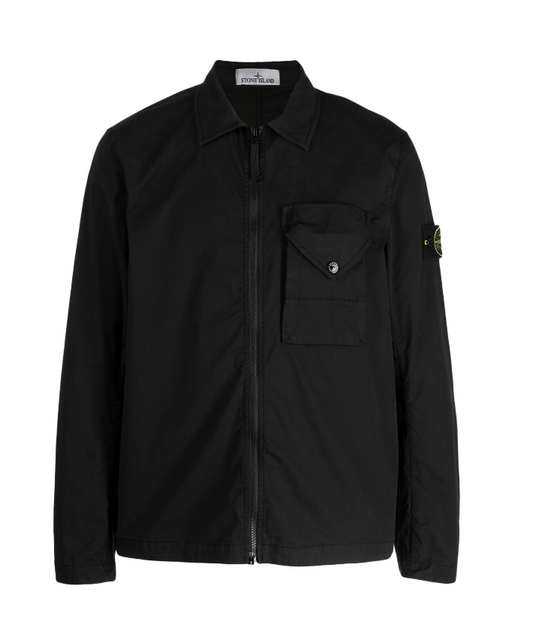 Stone Island Compass-patch zip-up overshirt