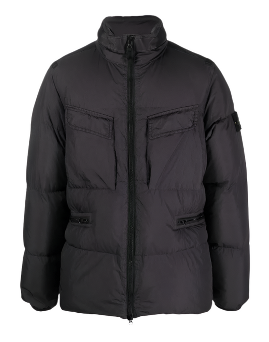 Stone Island compass-patch down puffer jacket