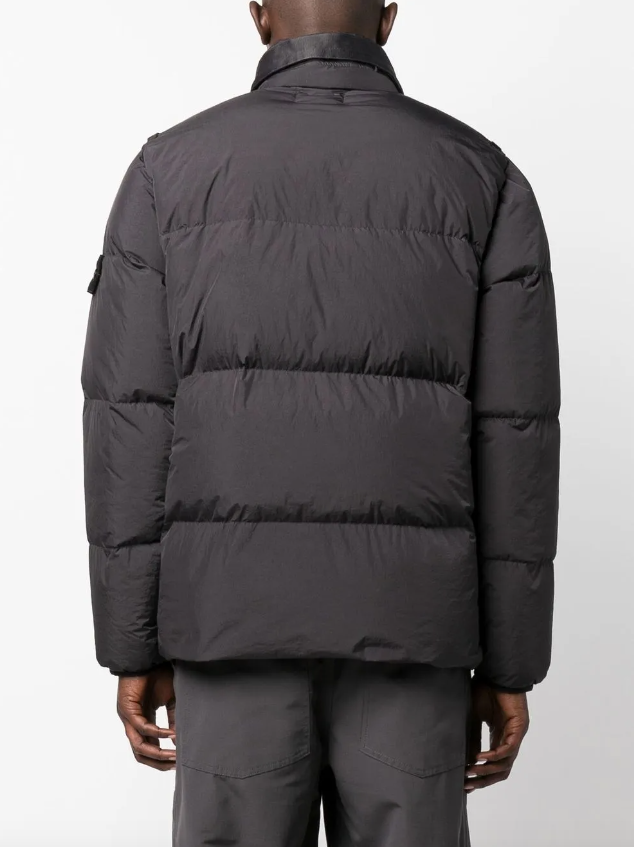 Stone Island compass-patch down puffer jacket