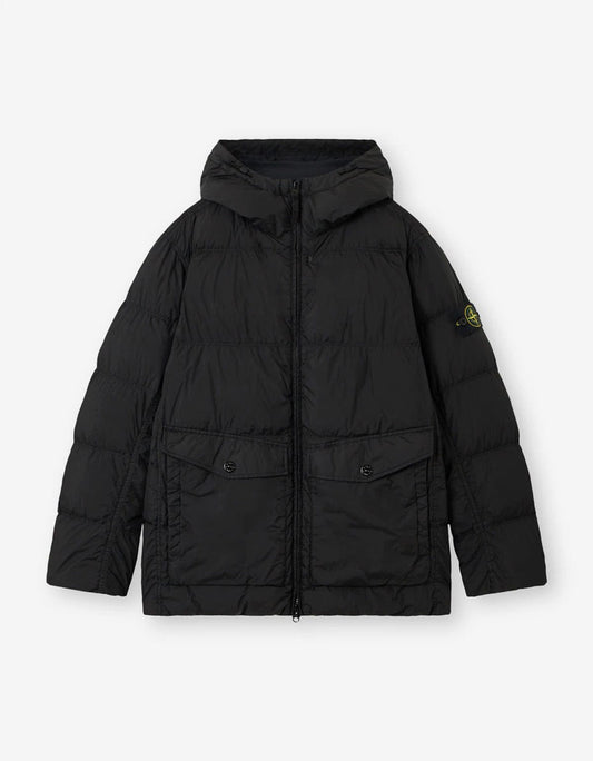 Stone Island Black Down Short Parka