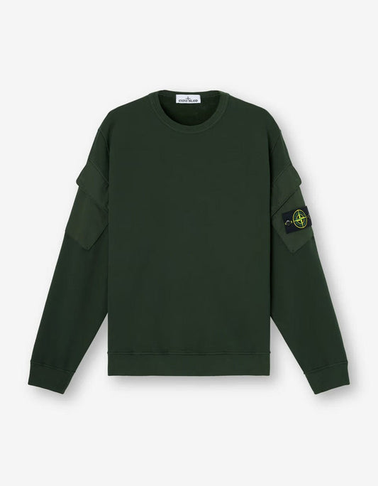 Stone Island Green Sleeve Pocket Sweatshirt