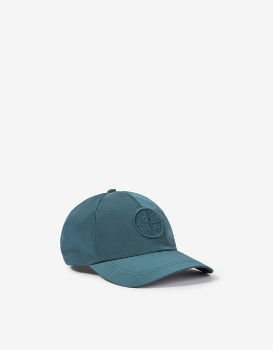 Stone Island Teal Green Nylon Metal Baseball Cap