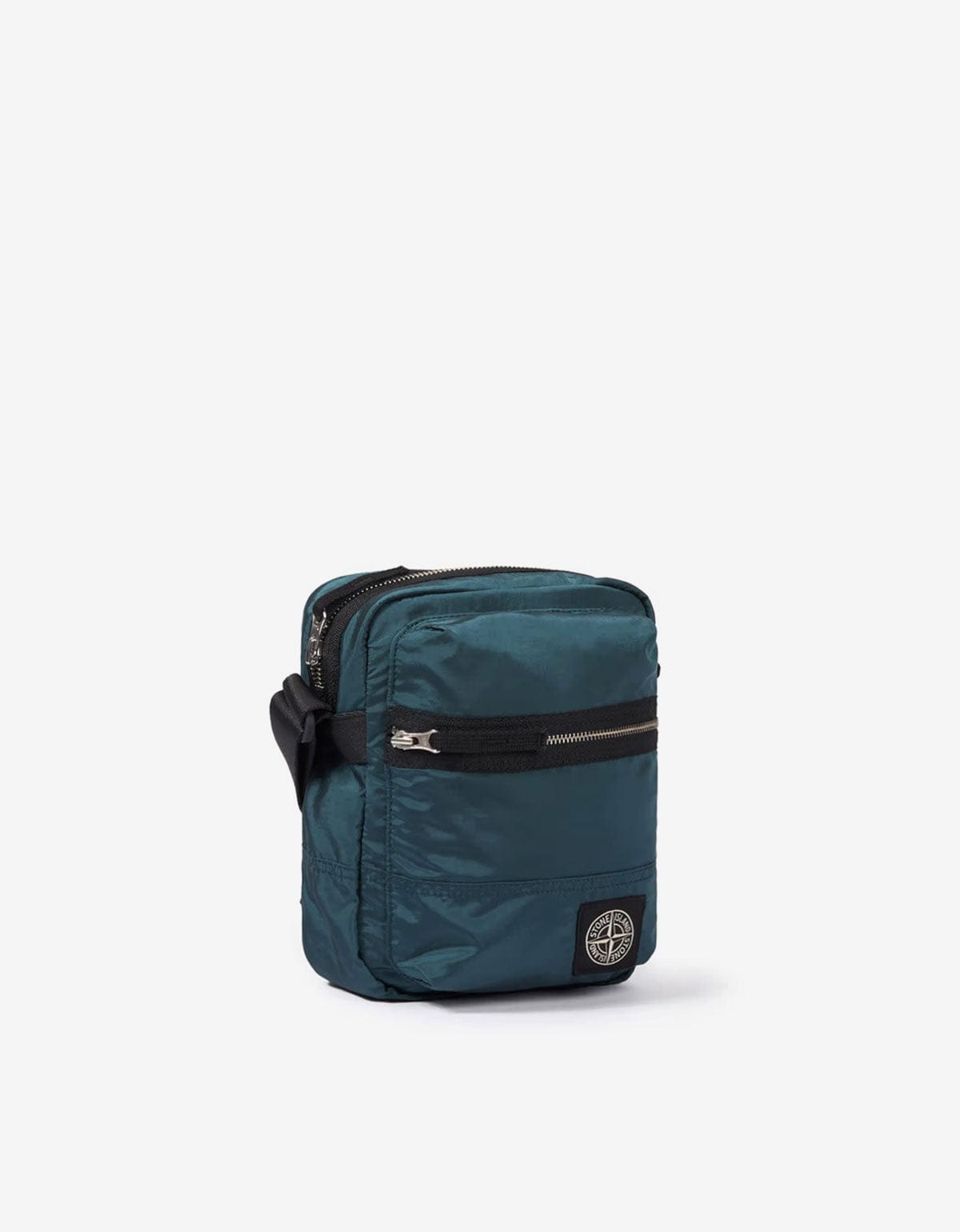 Stone Island Teal Green Nylon Metal Pouch Bag