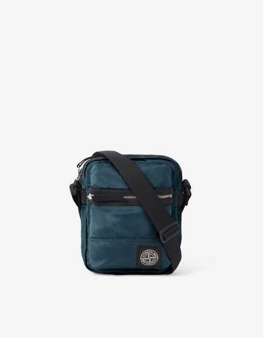 Stone Island Teal Green Nylon Metal Pouch Bag