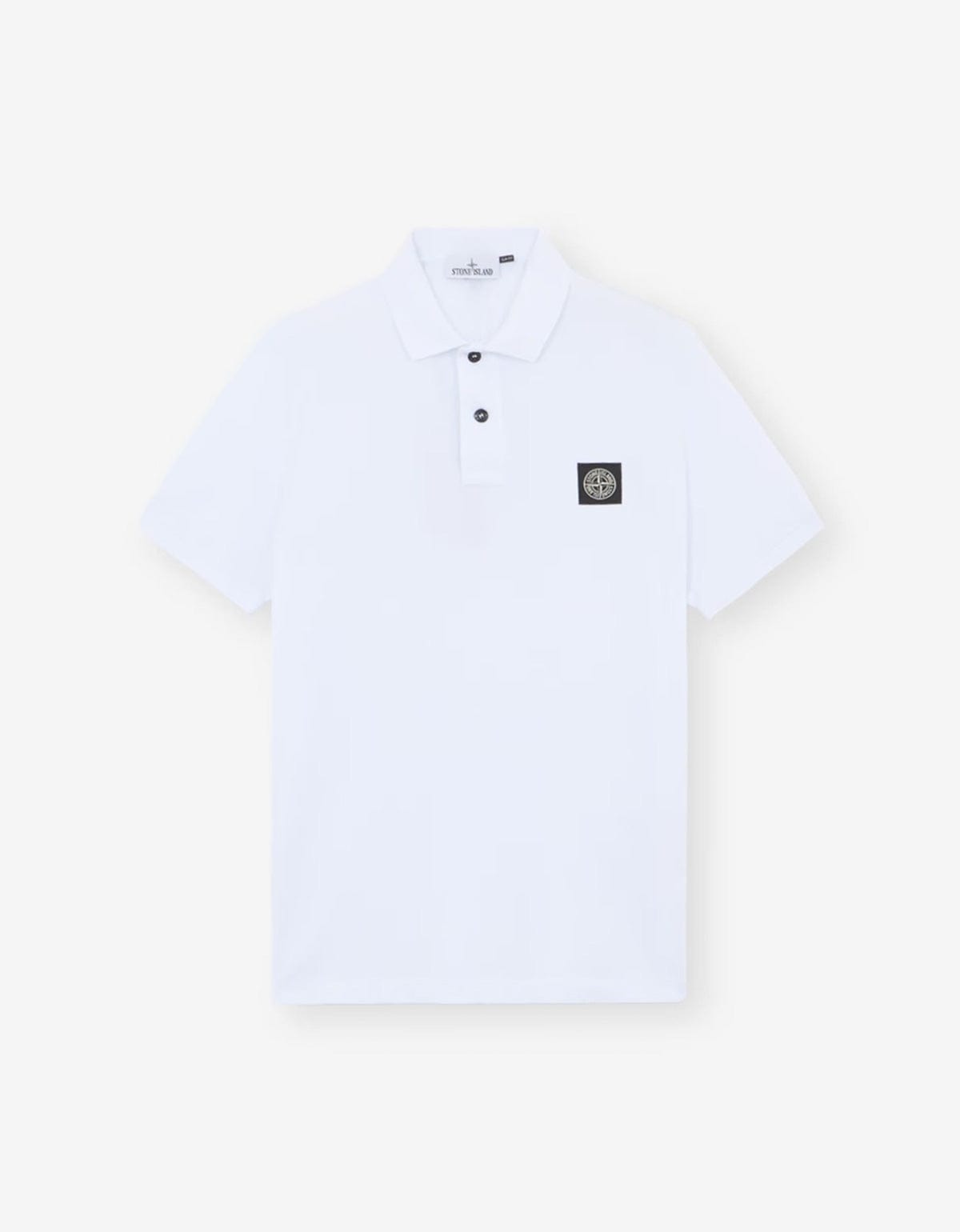 Stone Island White Compass Polo Shirt