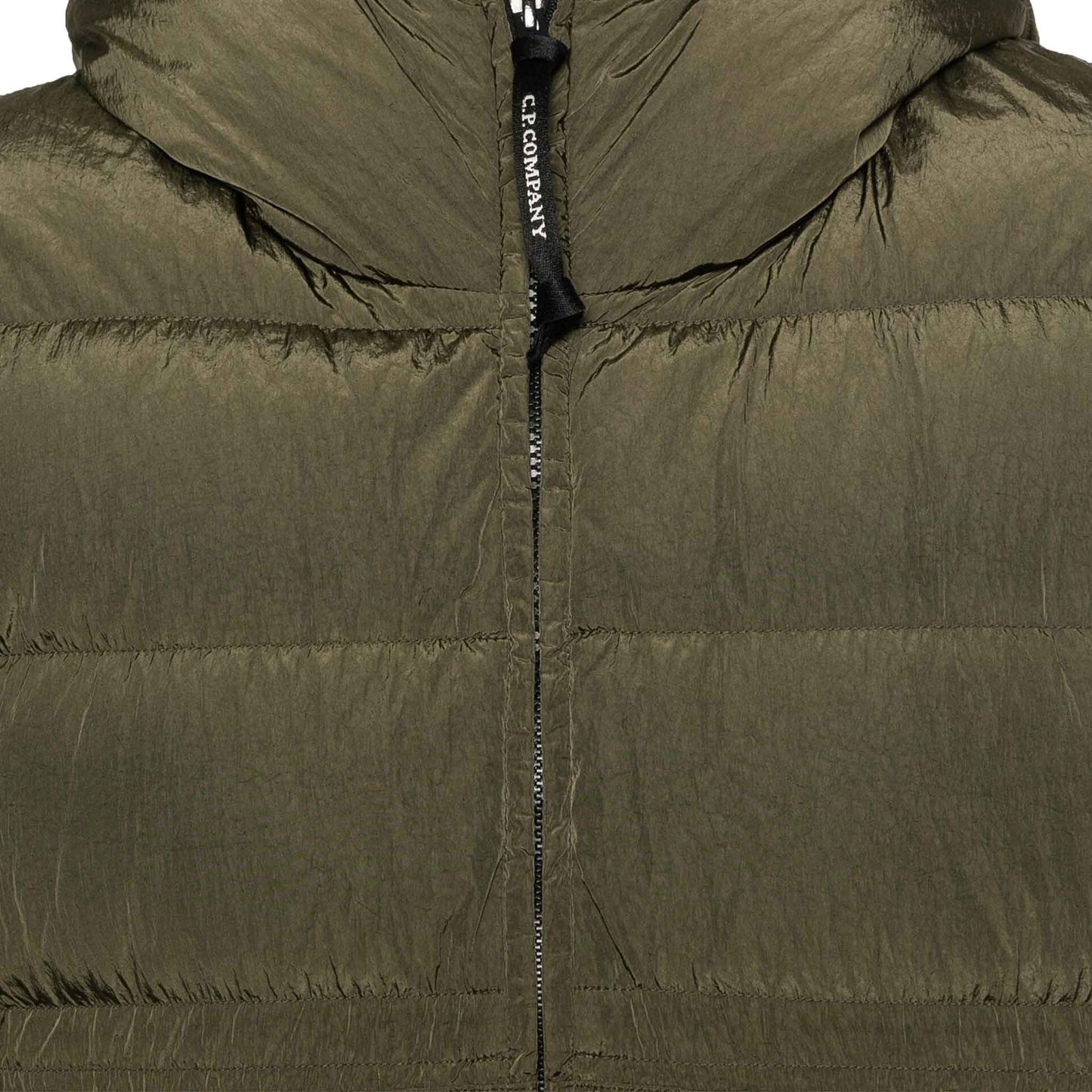 C.P. Company Chrome-R Goggle Down Jacket in Ivy Green