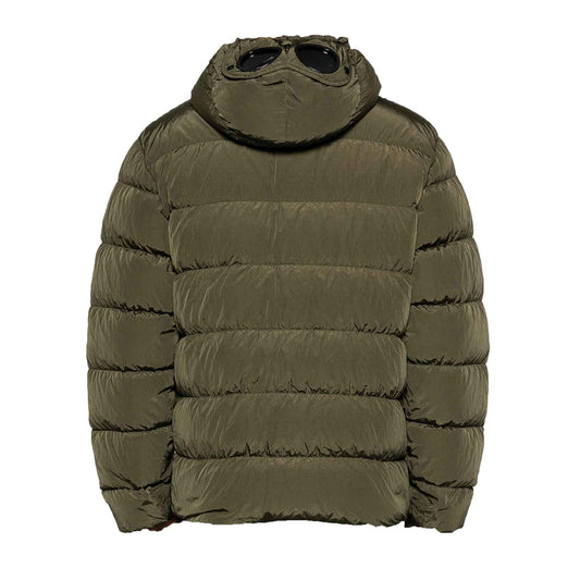 C.P. Company Chrome-R Goggle Down Jacket in Ivy Green