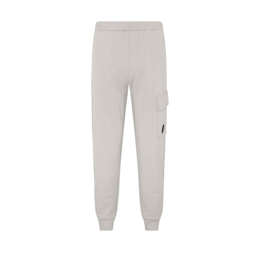 C.P. Company Diagonal Raised Fleece Cargo Sweatpants in Blue Fox- Grey