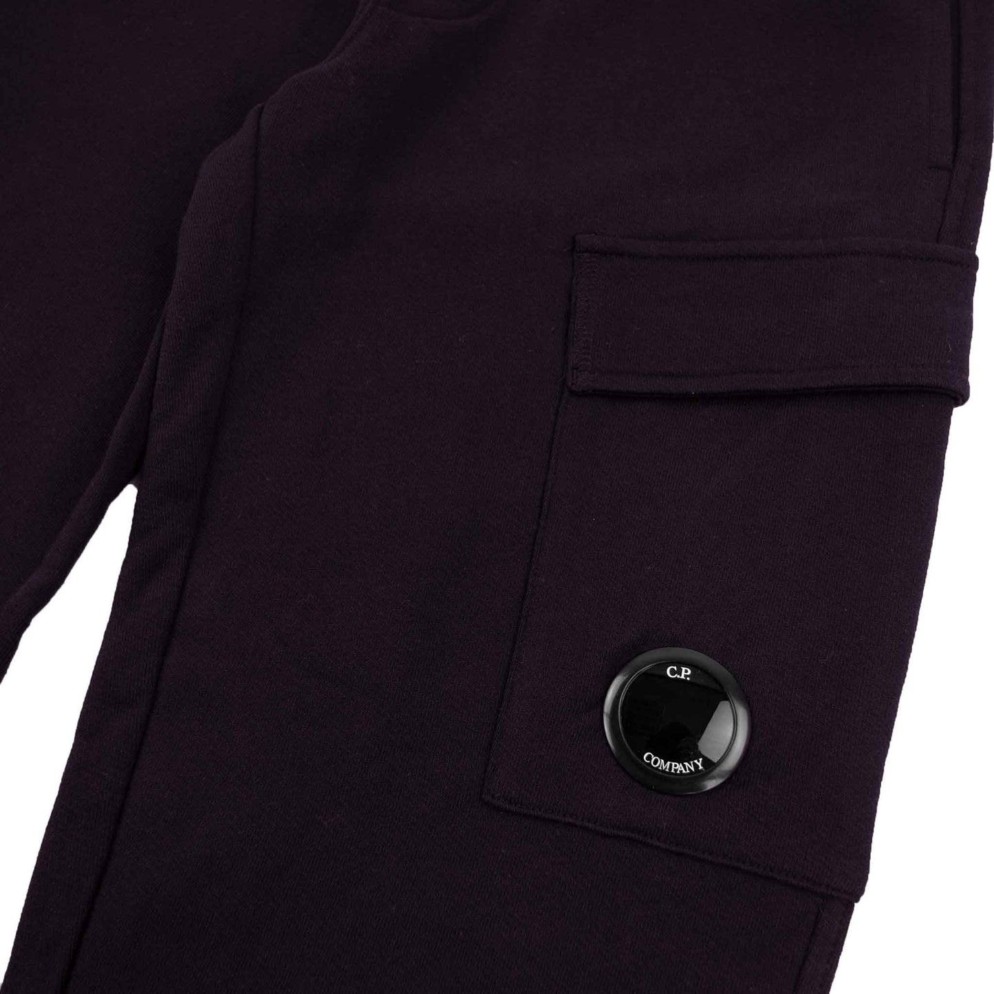 C.P. Company Diagonal Raised Fleece Cargo Sweatpants in Nightshade- Purple