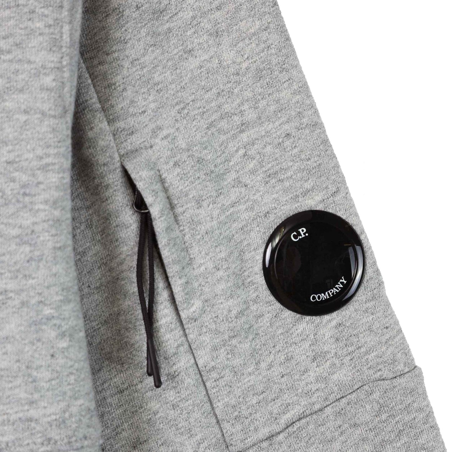 C.P. Company Diagonal Raised Fleece Crewneck Sweatshirt in Greystone Melange