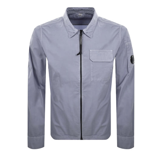 C.P. Company Gabardine Zipped Overshirt in Lavender