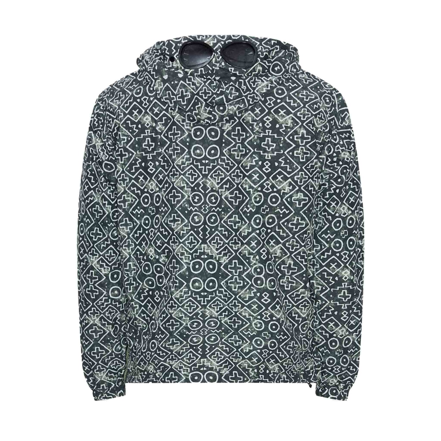 C.P. Company Inca Print Short Goggle Jacket in Agave Green