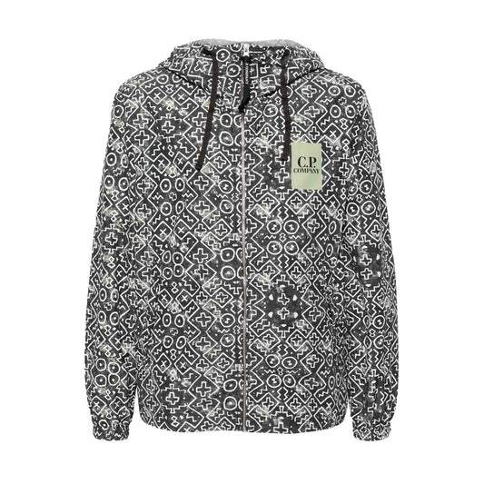 C.P. Company Inca Print Short Goggle Jacket in Agave Green