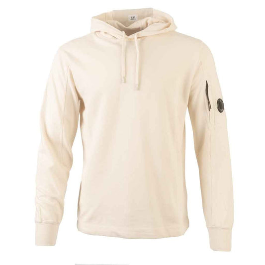 C.P. Company Light Fleece Lens Hooded Sweatshirt in Pistachio Shell