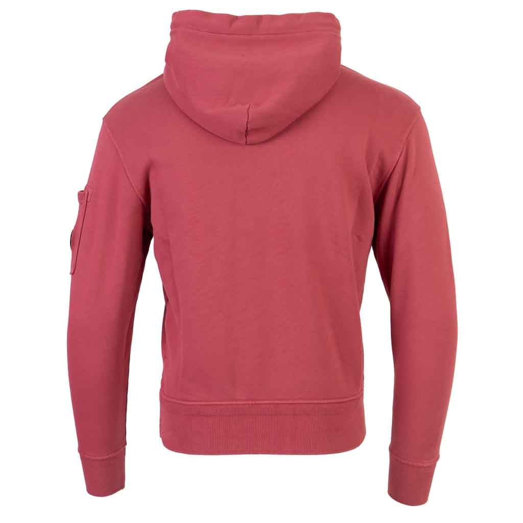 C.P. Company Resist Dyed Lens Hoodie in Red Bud