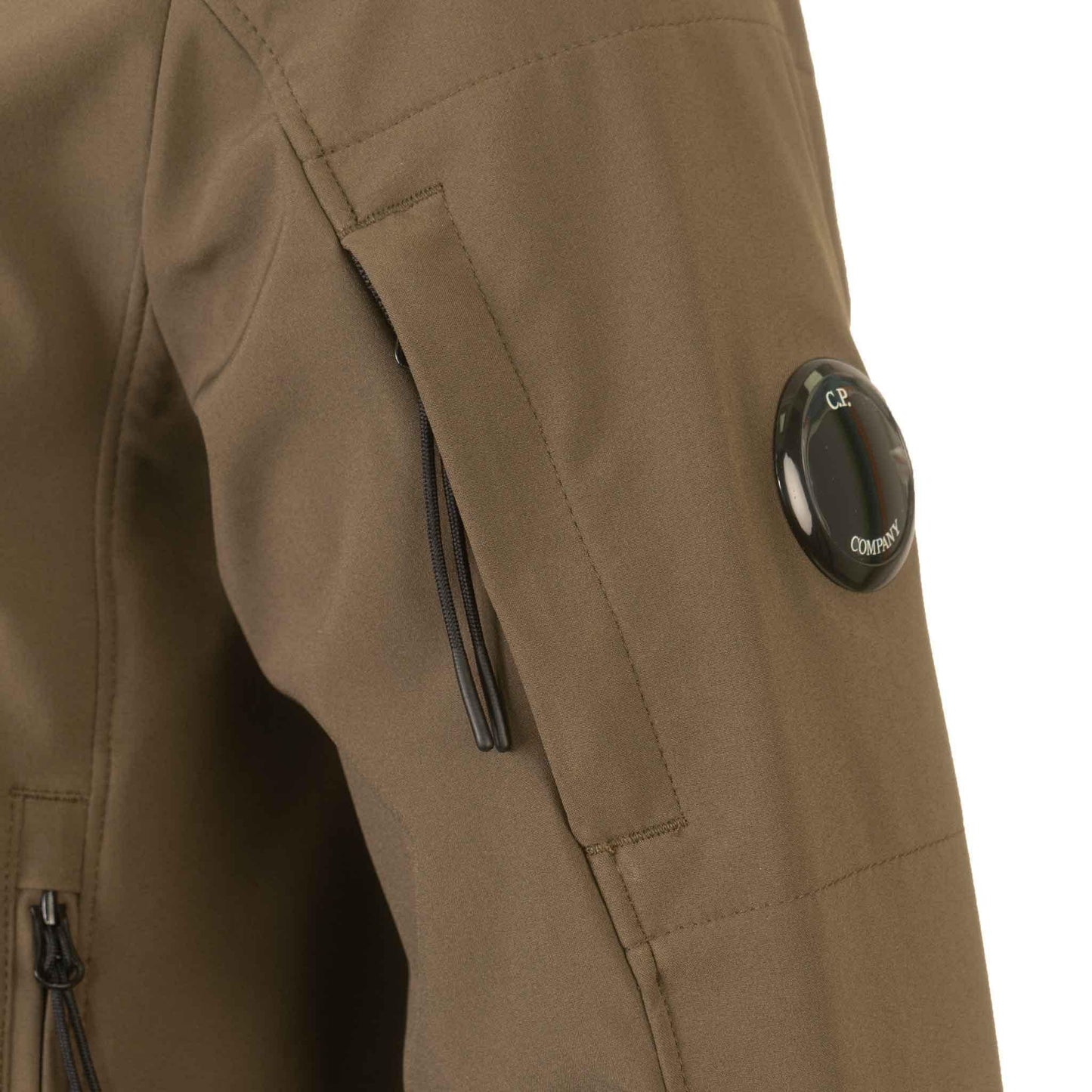 C.P. Company Shell-R Lens Hooded Jacket in Ivy Green