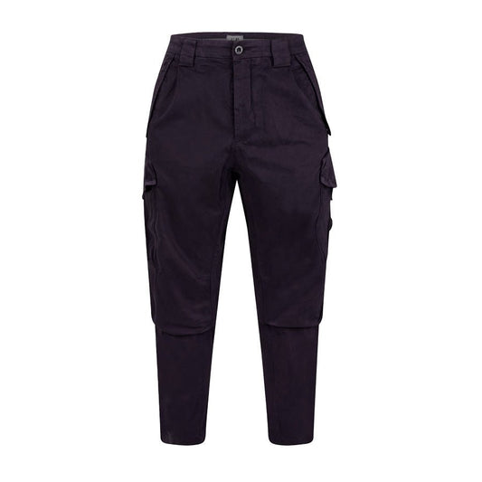 C.P. Company Stretch Sateen Ergonomic Lens Cargo Pants in Nightshade-Purple