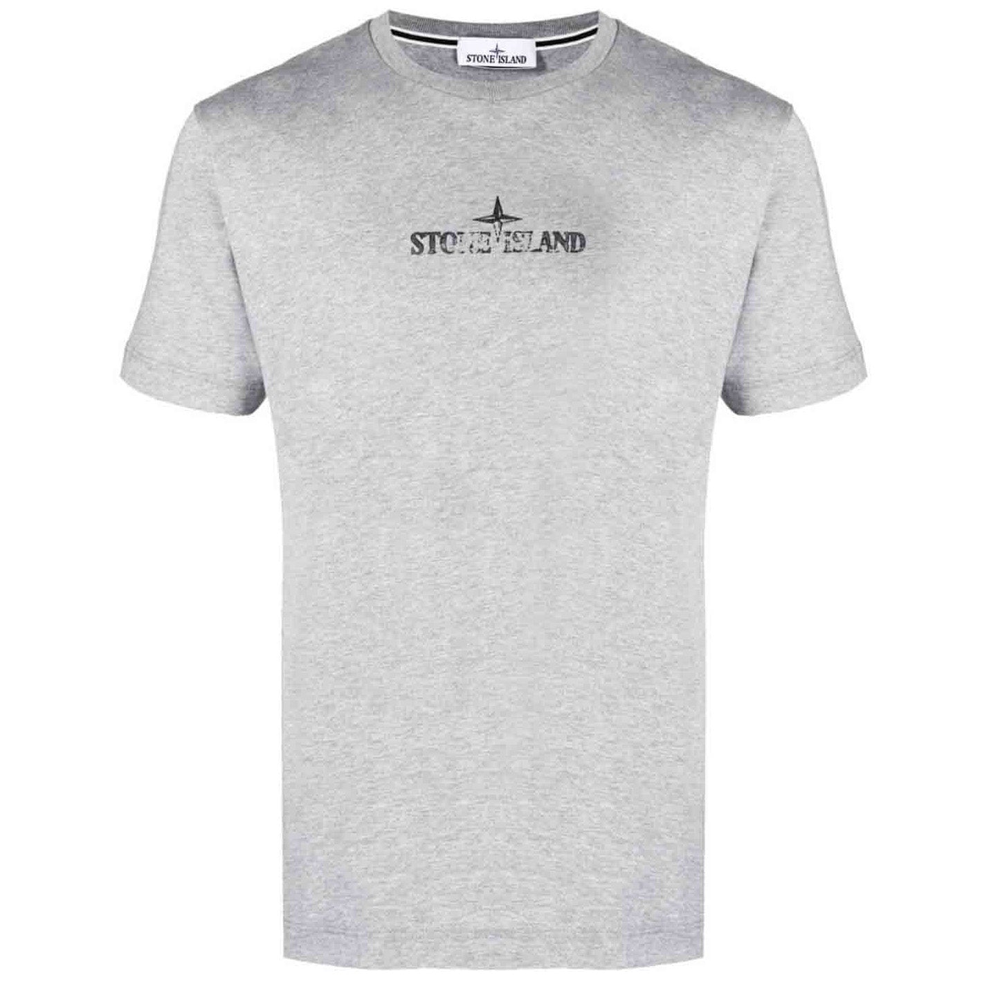 Stone Island Grey Logo T-Shirt