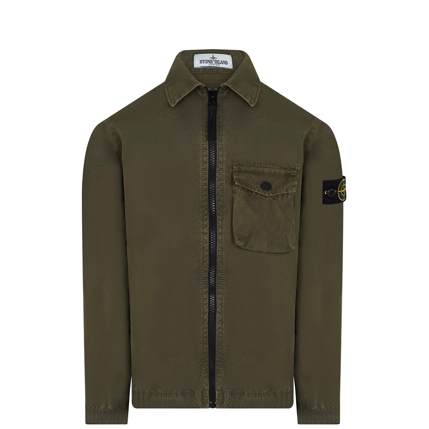 Stone Island Junior Zip Canvas Overshirt